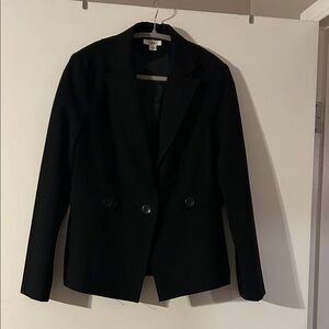 Cato  Women's Black Blazer with light shoulder pads.